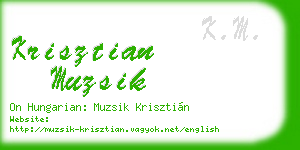 krisztian muzsik business card